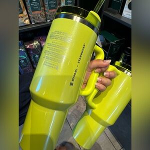 Starbucks and Stanley limited edition bright lime green